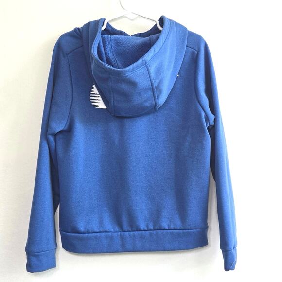 Nike Youth Zip Up Hoodie. Blue W/Side Pockets And Thumb Holes. Size M-5/6 yrs. - Picture 7 of 10
